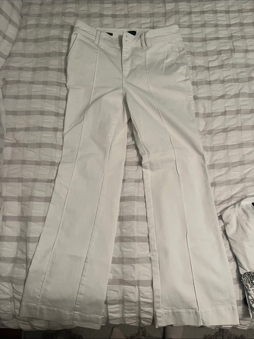 Talbots White Straight-Leg Chinos